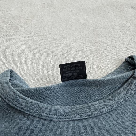 Vintage 90s Radiohead WASTE T Shirt Blue M USA Thom Yorke Kid A Test Specimen - Picture 4 of 10